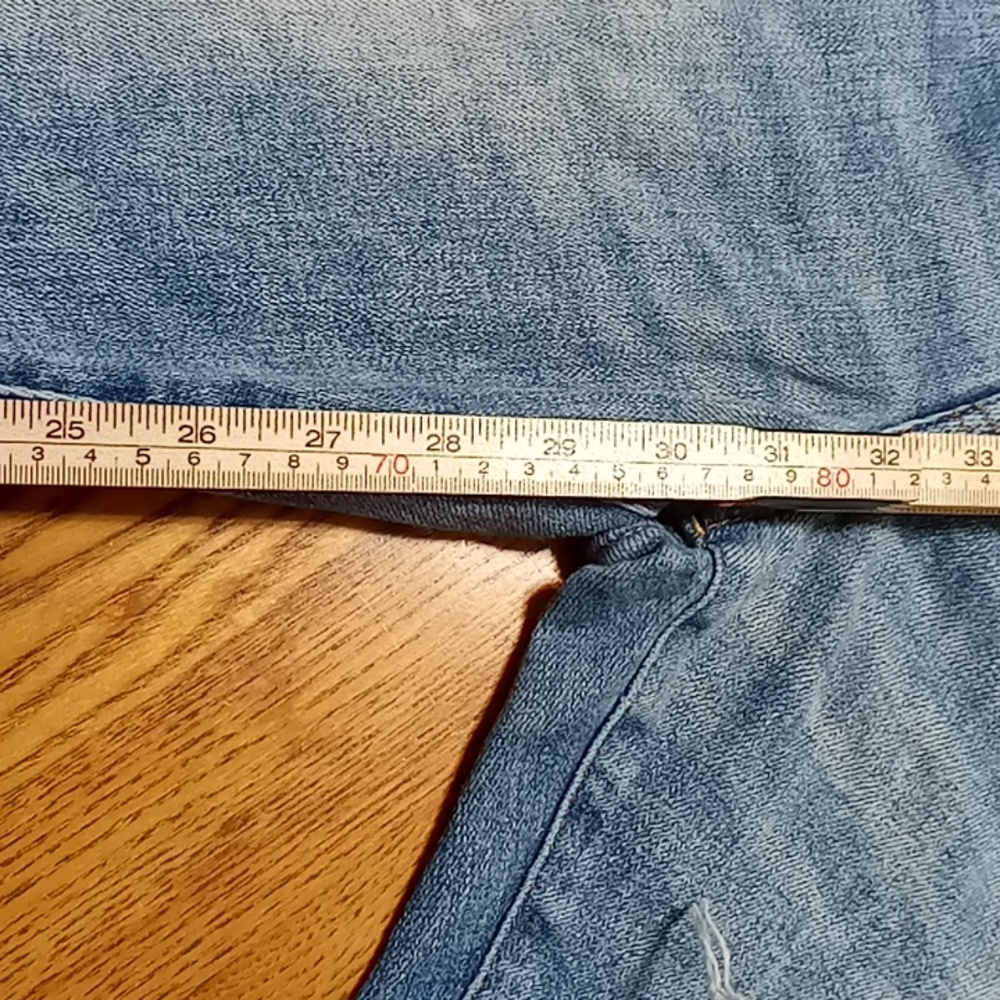 AMERICAN EAGLE JEANS Mens  36 x 32 BLUE SKINNY DENIM Pants Preowned - Picture 7 of 9